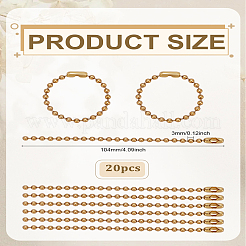 20 шт. цепочка из латунных бусин&nbsp;KK-LP0004-78