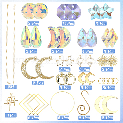 Наборы для самостоятельного изготовления подвесного ловца солнца в виде луны и звезды DIY-SC0030-68