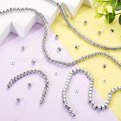 4 нити 4 стилей гальванизированные немагнитные синтетические гематитовые бусины нити G-CW0001-12P