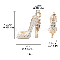 2 stücke legierung emaille stilettos anhänger&nbsp;ENAM-YW0002-30B