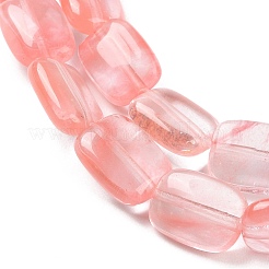 Вишневого кварца стеклянные бусы пряди G-K357-D07-01
