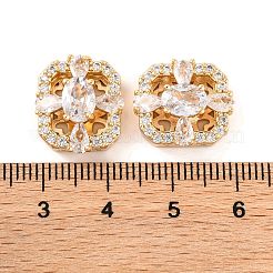 Латунные микропаве из прозрачного кубического циркония KK-S389-24G