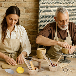 96 шт. Набор инструментов для изготовления керамики из дерева и нержавеющей стали в 8 стилях&nbsp;TOOL-PH0001-98