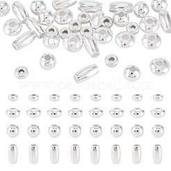 40шт 4 стиля 925 бусины из стерлингового серебра&nbsp;STER-TA0001-51