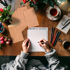 30 шт. пустых бумажных конвертов AJEW-TA0002-32A