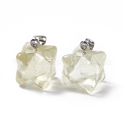Natur Lemon Quarz Anhänger&nbsp;G-C002-02F