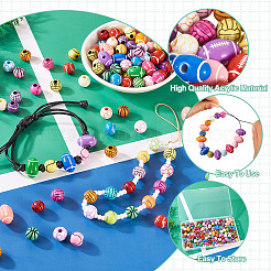 120шт 6 стиля акриловые бусины&nbsp;OACR-TA0003-78