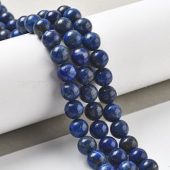 Нитки бусины из натурального ляписа-лазури G-P348-01-8mm