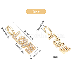 5 шт. Латунные подвески с микропаве&nbsp;ZIRC-SC0001-15