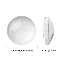 Прозрачные стеклянные кабошоны GGLA-R026-10mm