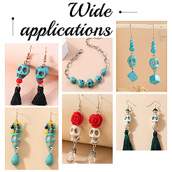 264 шт. 4-х цветные синтетические бирюзовые бусины&nbsp;G-AR0005-48