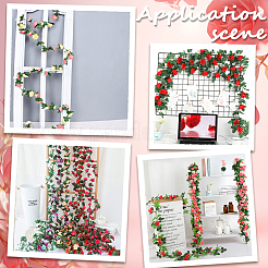 Kunststoff künstliche Rose Rattan&nbsp;DIY-WH20062-112A