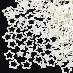 装飾アクセサリー  ポリ塩化ビニールのプラスチック製のスパンコール/スパンコールビーズ  蓄光  スター  淡黄色  2.5~4x2.5~4x0.2mm  約9000個/30g&nbsp;PVC-T003-06