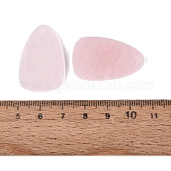 天然石ローズクォーツペンダント  ティアドロップチャーム  多面カット  32~33x20~21x3.5~4mm  穴：1.6~1.8mm&nbsp;G-Q601-38H