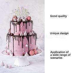 10 набор из 10 пластиковых фигурных фигурок с имитацией жемчуга и стразами для украшения торта FIND-CP0001-67