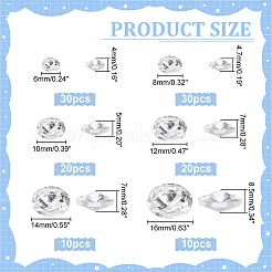 120 шт. 6 стильных стеклянных кабошона со стразами GLAA-FG0001-10