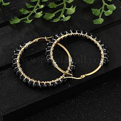 Boucles d'oreilles en perles&nbsp;X-EJEW-JE03830-04