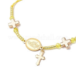 Pulseras de cuentas trenzadas con cordón de nailon ajustable&nbsp;BJEW-MZ00168-04