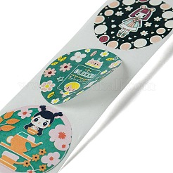 Geschenkaufkleberrollen aus Papier mit Cartoon-Muster&nbsp;LS-DIY-R083-03C