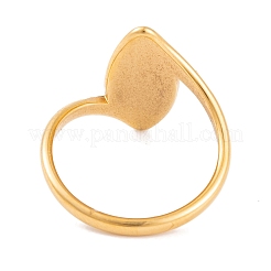 304 Edelstahl-Fingerring mit Pferdeauge für Damen&nbsp;RJEW-C086-27-G