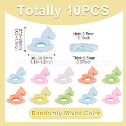 10шт УФ-покрытие непрозрачные акриловые бусины&nbsp;OACR-TA0004-10