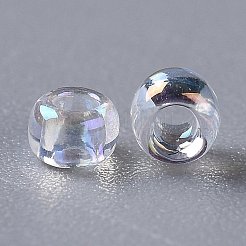 トーホー 8/0ラウンドビーズ  日本製シードビーズ  （161)つの透明なabクリスタル  3mm  穴：1mm  約10000個/ポンド&nbsp;SEED-TR08-0161