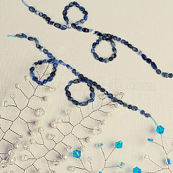 2 нити натуральные содалитовые самородки бусины нити G-GO0001-43