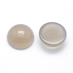 Cabochon agata naturali grigio&nbsp;G-P393-R46-14.5mm