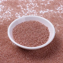MIYUKIラウンドロカイユビーズ  日本製シードビーズ  11/0  （rr3507)透明桃光沢  2x1.3mm  穴：0.8mm  約5500個/50g&nbsp;SEED-X0054-RR3507