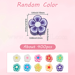 400шт ручной работы из полимерной глины цветок цветок сливы бусины&nbsp;CLAY-SP0001-17