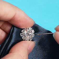 10 шт. пуговица со стразами из сплава для аксессуаров одежды BUTT-GF0001-29