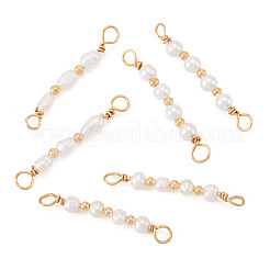 6 шт. 3 стиля подвески-соединители из натурального культивированного пресноводного жемчуга&nbsp;PALLOY-TA00269