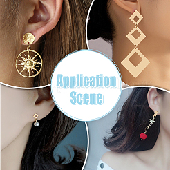 100 шт. 5 шт. фурнитура для сережек-гвоздиков из нержавеющей стали 201 с отверстием&nbsp;EJEW-ME0001-01