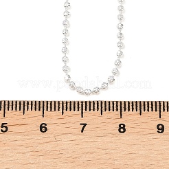 Латунные цепочки с шариками толщиной 2 мм для мужчин и женщин&nbsp;NJEW-L012-04S