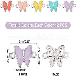 60 шт. 5 цвета 304 нержавеющая сталь эмалированные соединительные звенья&nbsp;STAS-PH0001-38