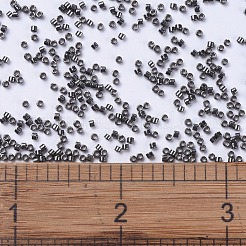 MIYUKIデリカビーズ  シリンダー  日本製シードビーズ  11/0  (db0452) 亜鉛メッキダークグレー  1.3x1.6mm  穴：0.8mm  約2000PCS /ボトル  10 G /ボトル&nbsp;SEED-JP0008-DB0452