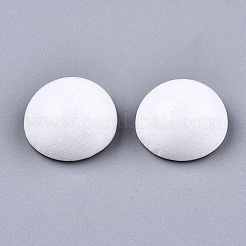 Sprühlackierte weiße Holz-Cabochons&nbsp;WOOD-TAC0001-23A