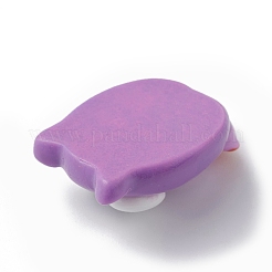 ハロウィーン不透明樹脂カボション  ライラック  フクロウ模様  26.5x20x10mm&nbsp;LS-CRES-B010-01A-03