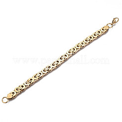 Ионное покрытие(ip) 201 нержавеющая сталь византийские цепочки браслеты BJEW-S057-88B