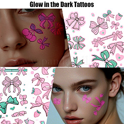 20 лист светящихся водонепроницаемых съемных временных татуировок-наклеек AJEW-SP0002-81A