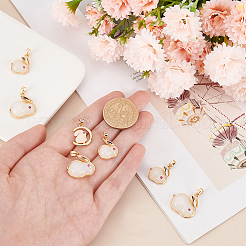 9 шт. 3 стильные подвески из натуральной 18-каратной позолоченной латуни с микропаве из кубического циркония&nbsp;KK-BC0010-46