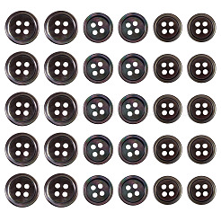60 шт. 3 стиля натуральных черных пуговиц-ракушек для губ BUTT-TA0001-25