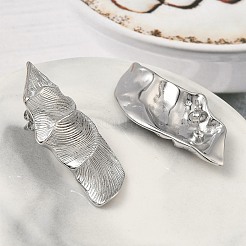 Серьги-гвоздики в форме листа из нержавеющей стали 304 EJEW-K268-54P