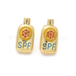 Латунные микро проложить серьги стержня кубического циркония&nbsp;EJEW-Q015-07G