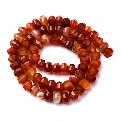 Натуральные полосатые агатовые бусы G-P587-D03-02C