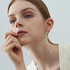 8 пара серег-капель 8 типа из натуральных и синтетических драгоценных камней EJEW-AB00040