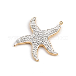 Подвески из нержавеющей стали 304 со стразами из глины STAS-P410-12G