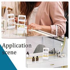 6 шт. 3-слойные акриловые подставки для сережек с 24 отверстиями ODIS-PH0001-52