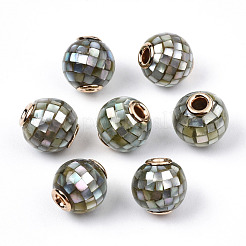 Натуральные белые бусины из ракушек SSHEL-N034-131