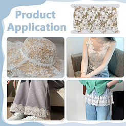 7.5 ярд ленты из полиэстера с кружевной отделкой&nbsp;OCOR-FG0003-06A